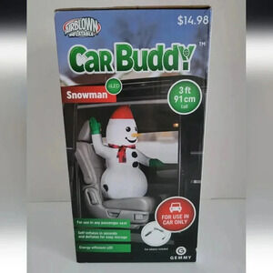 NEW 3ft Airblown Inflatable Christmas LED Snowman Car Buddy for Passenger Seat